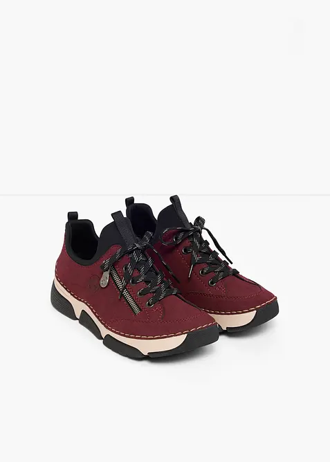 Komfortable sneakers med polstret inners&aring;le fra Rieker, Rieker