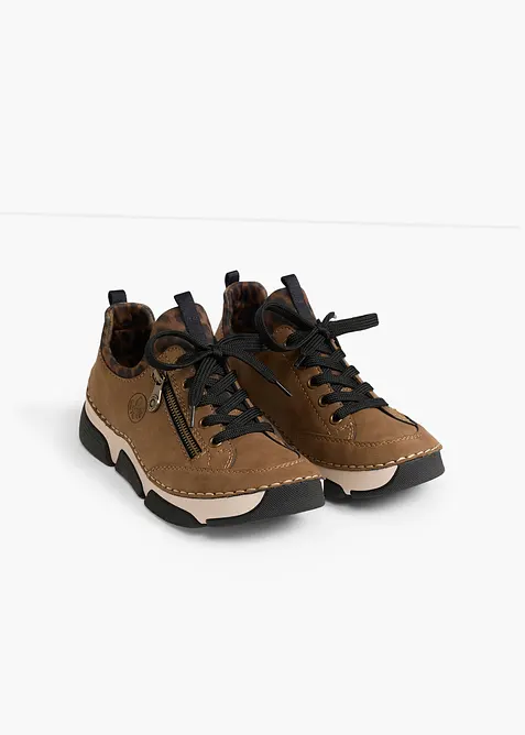 Komfortable sneakers med polstret inners&aring;le fra Rieker, Rieker