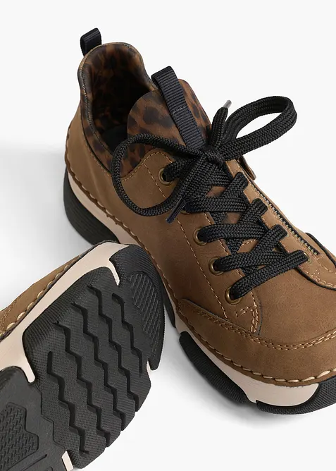 Komfortable sneakers med polstret inners&aring;le fra Rieker, Rieker