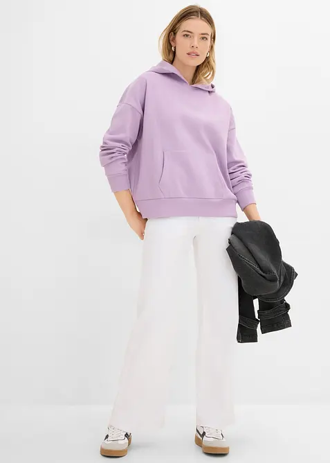 Oversized hettegenser i myk bomullmiks, bonprix
