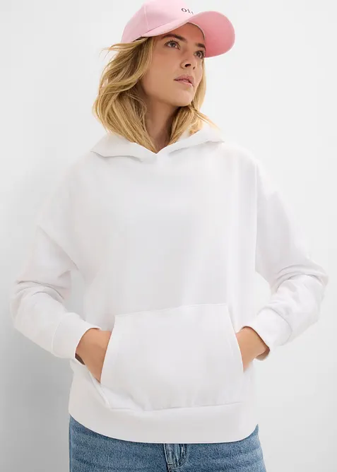 Oversized hettegenser i myk bomullmiks, bonprix