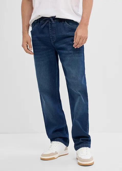 Relaxed fit jeans med stretchlinning, straight, bonprix