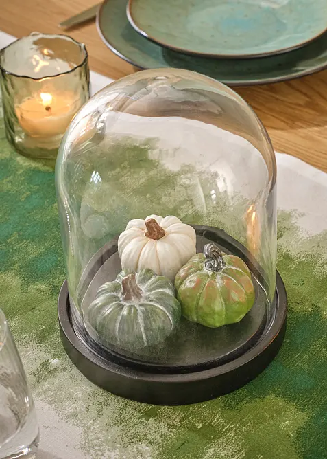 Dekorative gresskar i glasskuppel, bonprix