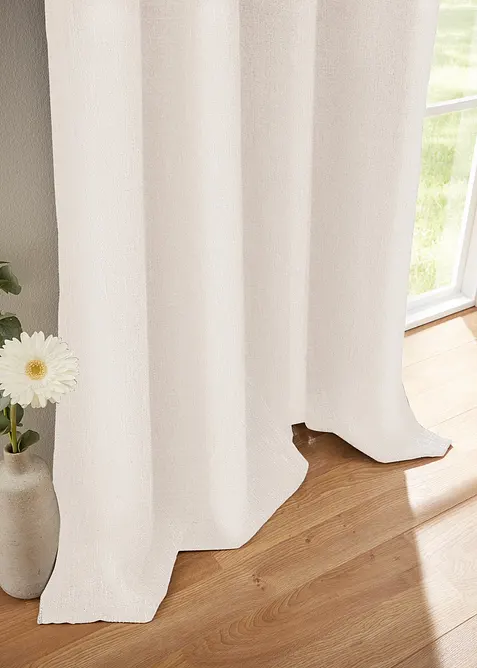 Ugjennomsiktig gardin i grovt strukturmateriale (1-pack), bonprix