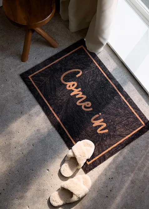 Vaskbar d&oslash;rmatte med statement, bonprix