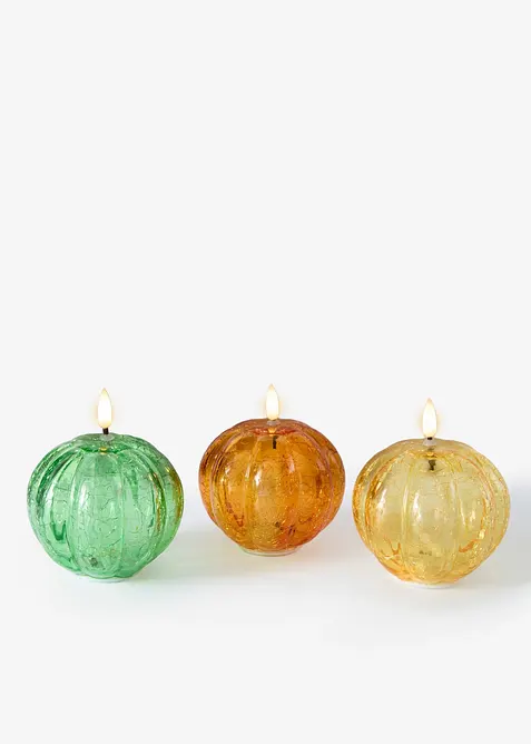 LED-lys i gresskarform (3-pack), bonprix