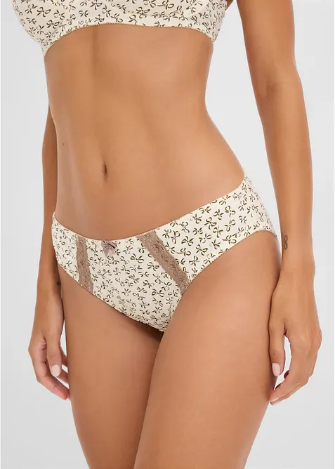 Truse med feminin print (3-pack), bonprix
