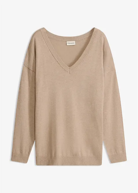 Oversized genser i viskosemiks, bonprix
