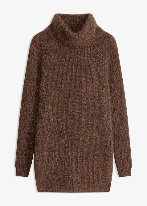 Oversized genser med rullekrage, bonprix