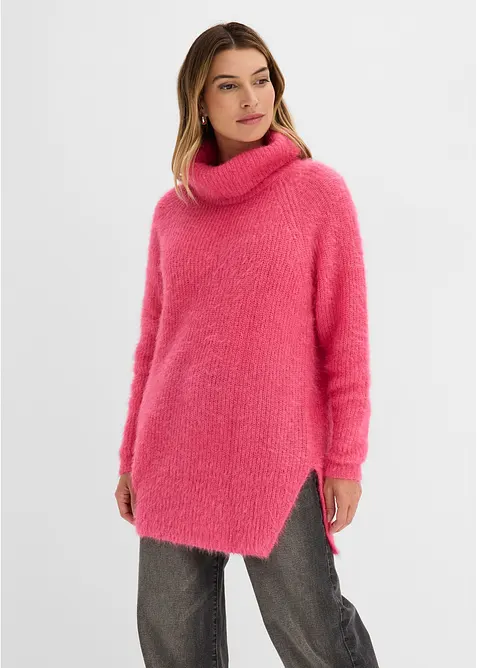 Oversized genser med rullekrage, bonprix