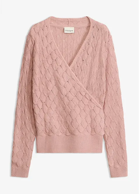 Omslagsgenser med hullm&oslash;nster, bonprix