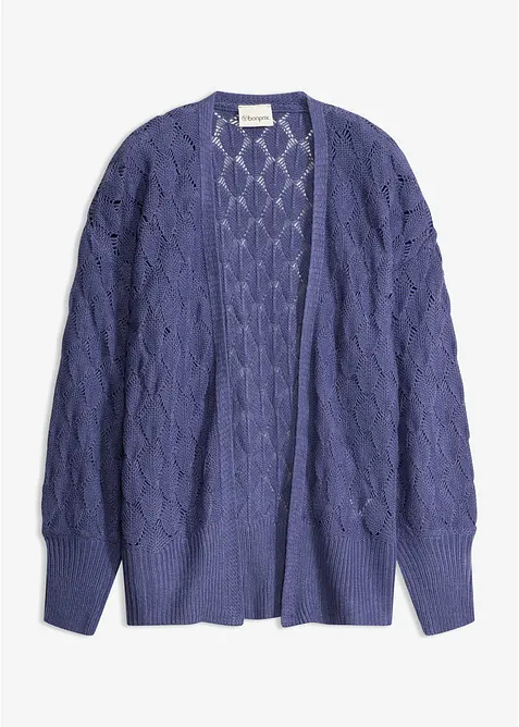 Cardigan med hullm&oslash;nster, bonprix