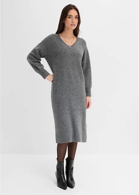 Oversized, strikket midikjole, bonprix