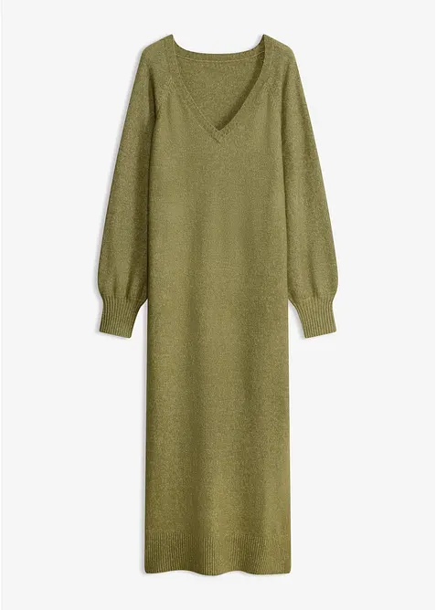 Oversized, strikket midikjole, bonprix