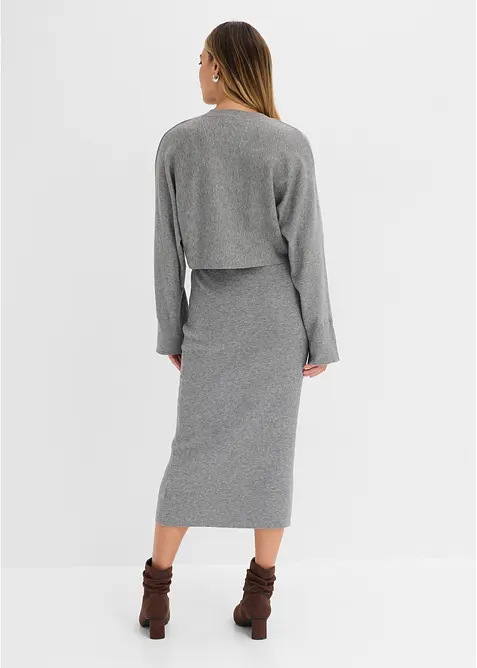 Strikket kjolesett (2-delt sett), bonprix