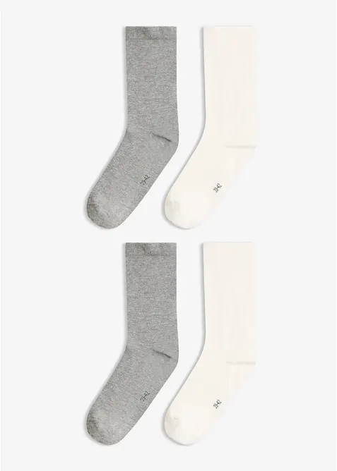 Sokker med behagelig kant (4-pack), bonprix