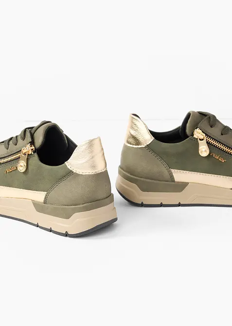 Komfortable sneakers med polstret inners&aring;le fra Rieker, Rieker