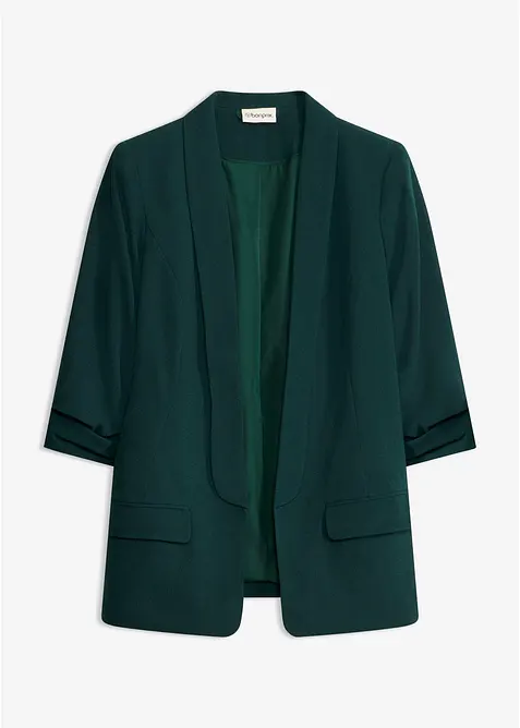 Lang blazer med draperte ermer, bonprix
