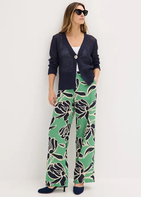 Cardigan med hullm&oslash;nster, bonprix