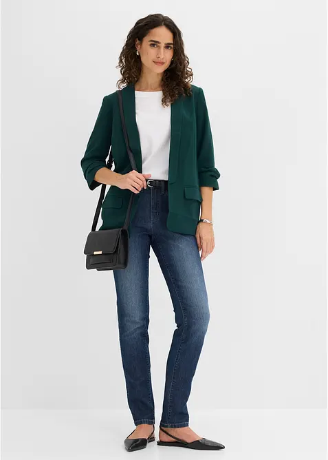 Lang blazer med draperte ermer, bonprix