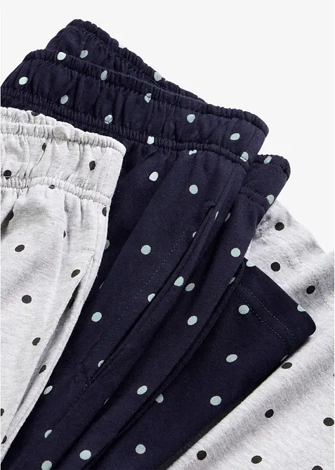 Lang pyjamasbukse i 100% bomull (2-pack), bonprix