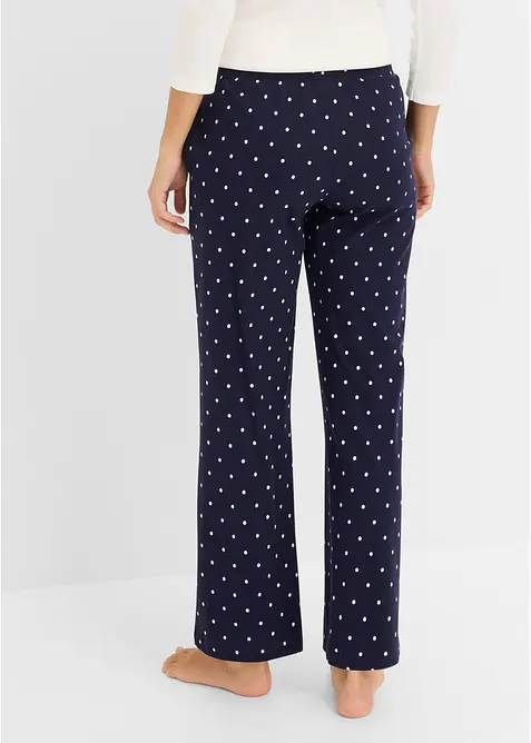 Lang pyjamasbukse i 100% bomull (2-pack), bonprix