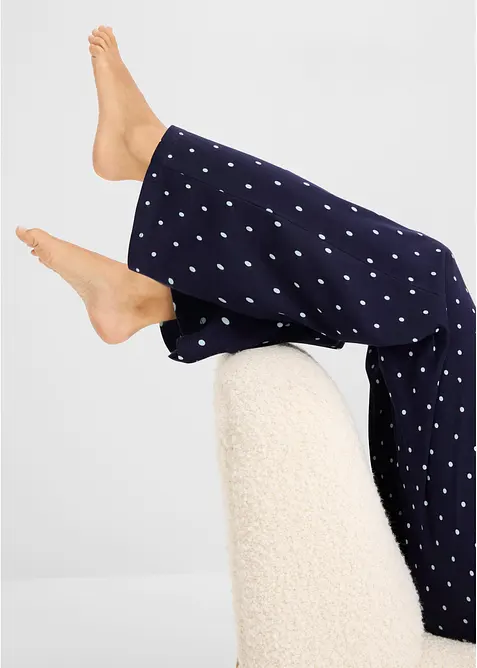 Lang pyjamasbukse i 100% bomull (2-pack), bonprix