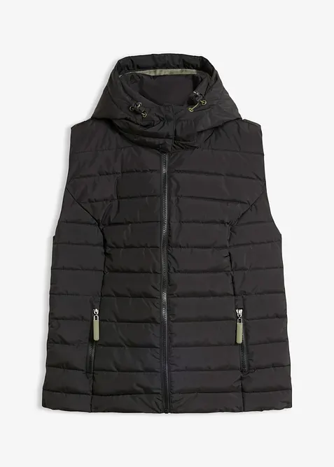Vattert vest med hette, bonprix