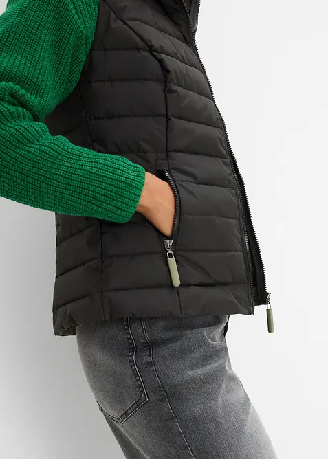 Vattert vest med hette, bonprix