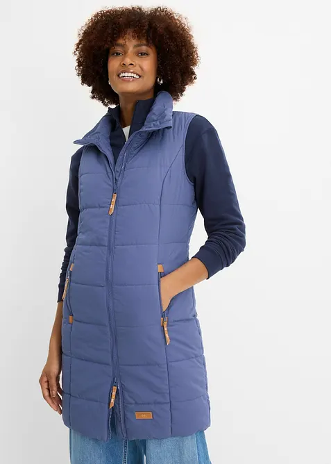 Lang vest med st&aring;krage, bonprix
