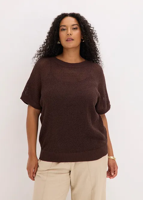 Oversized genser av bomullsmiks, bonprix