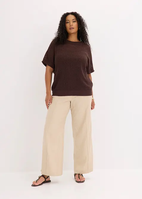 Oversized genser av bomullsmiks, bonprix