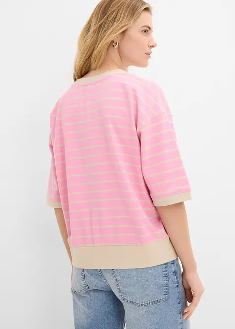 Vid sweatshirt i bomullsmiks, bonprix