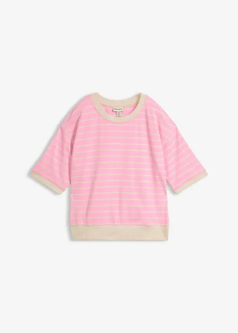 Vid sweatshirt i bomullsmiks, bonprix