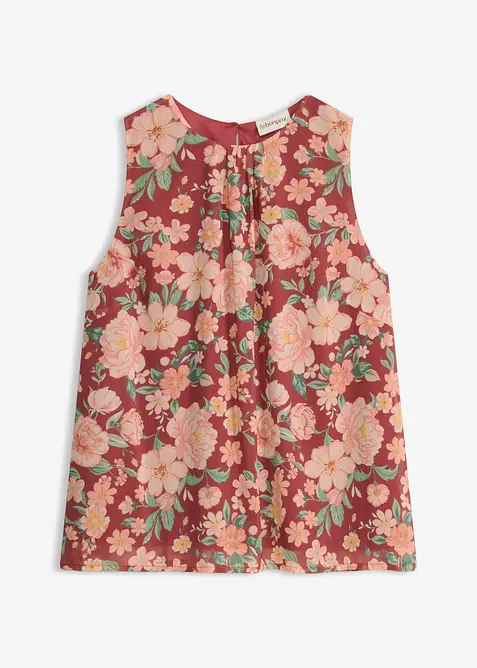 Ermel&oslash;s topp i chiffon, bonprix