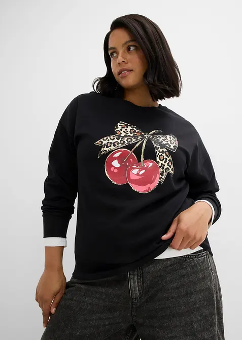 Sweatshirt i 100% &oslash;kologisk bomull, bonprix