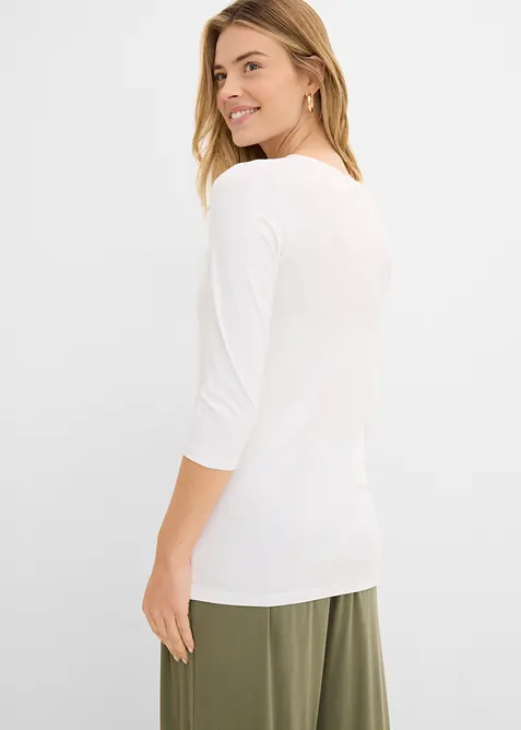 Topp med dobbelt lag i forstykket av myk viskosemiks (2-pack), bonprix