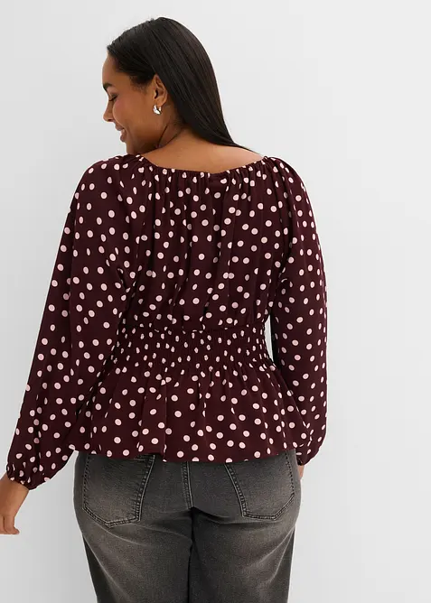 Bluse i lett sateng, bonprix