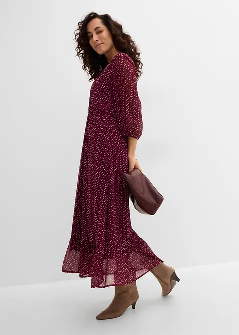 Maxikjole i chiffon, bonprix