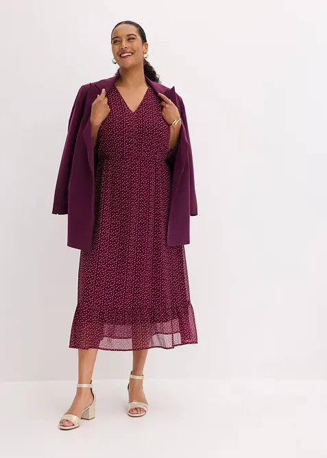 Maxikjole i chiffon, bonprix