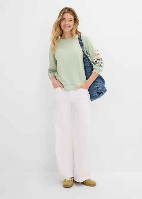 Sweatshirt i 100% &oslash;kologisk bomull, bonprix