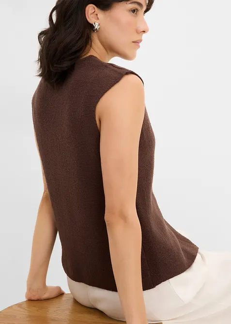 Vest i milanostrikk, bonprix