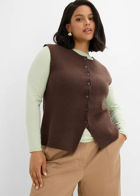 Vest i milanostrikk, bonprix