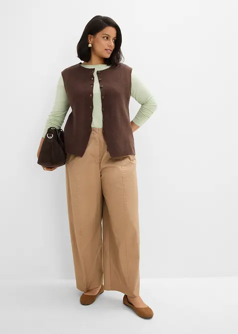 Vest i milanostrikk, bonprix