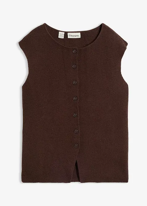 Vest i milanostrikk, bonprix