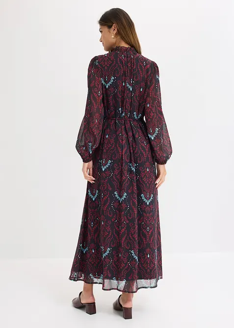Utsvingt chiffonkjole, bonprix