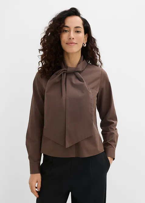 Bluse med skjerfdetalj, bonprix