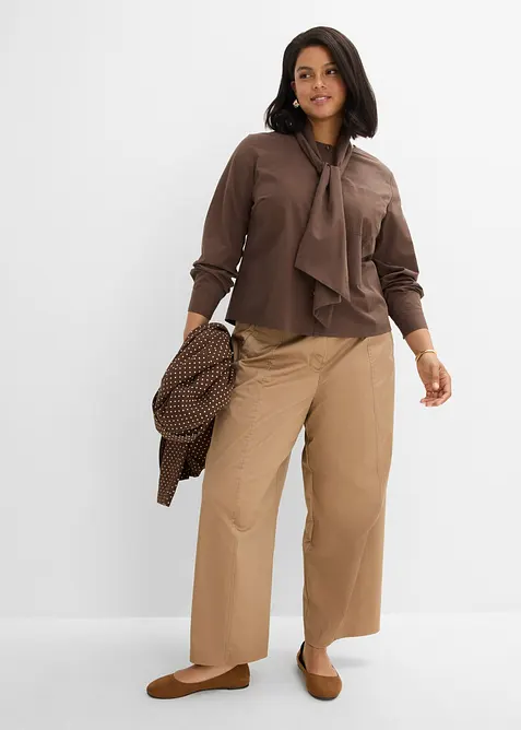Bluse med skjerfdetalj, bonprix