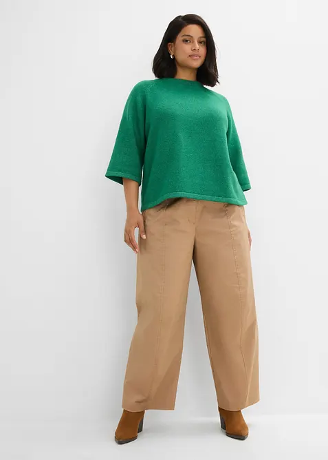 Oversized strikketopp, bonprix