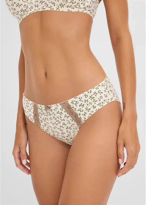 Truse med feminin print (3-pack), bonprix